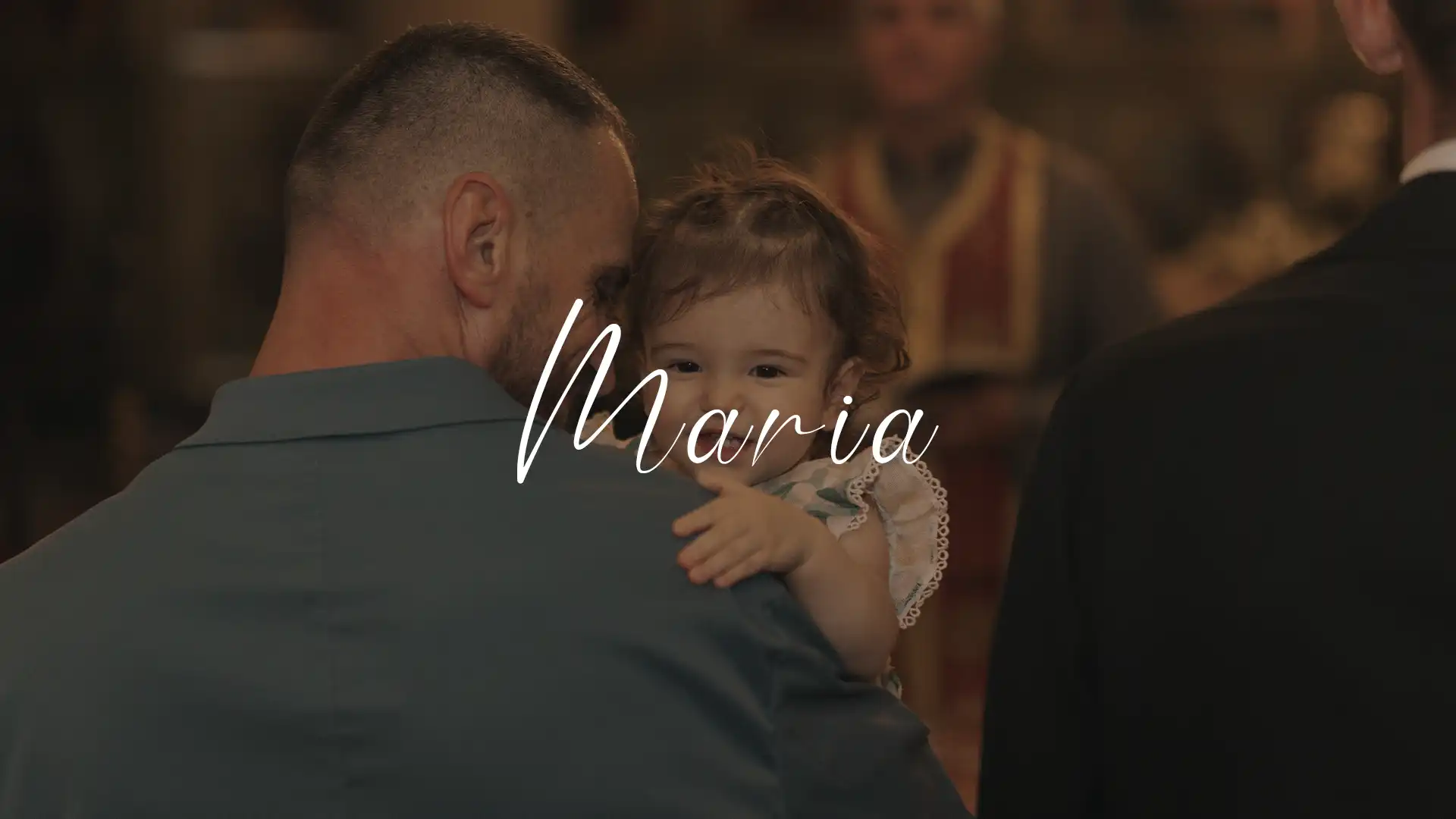 Still from the film Holy Baptism — Maria